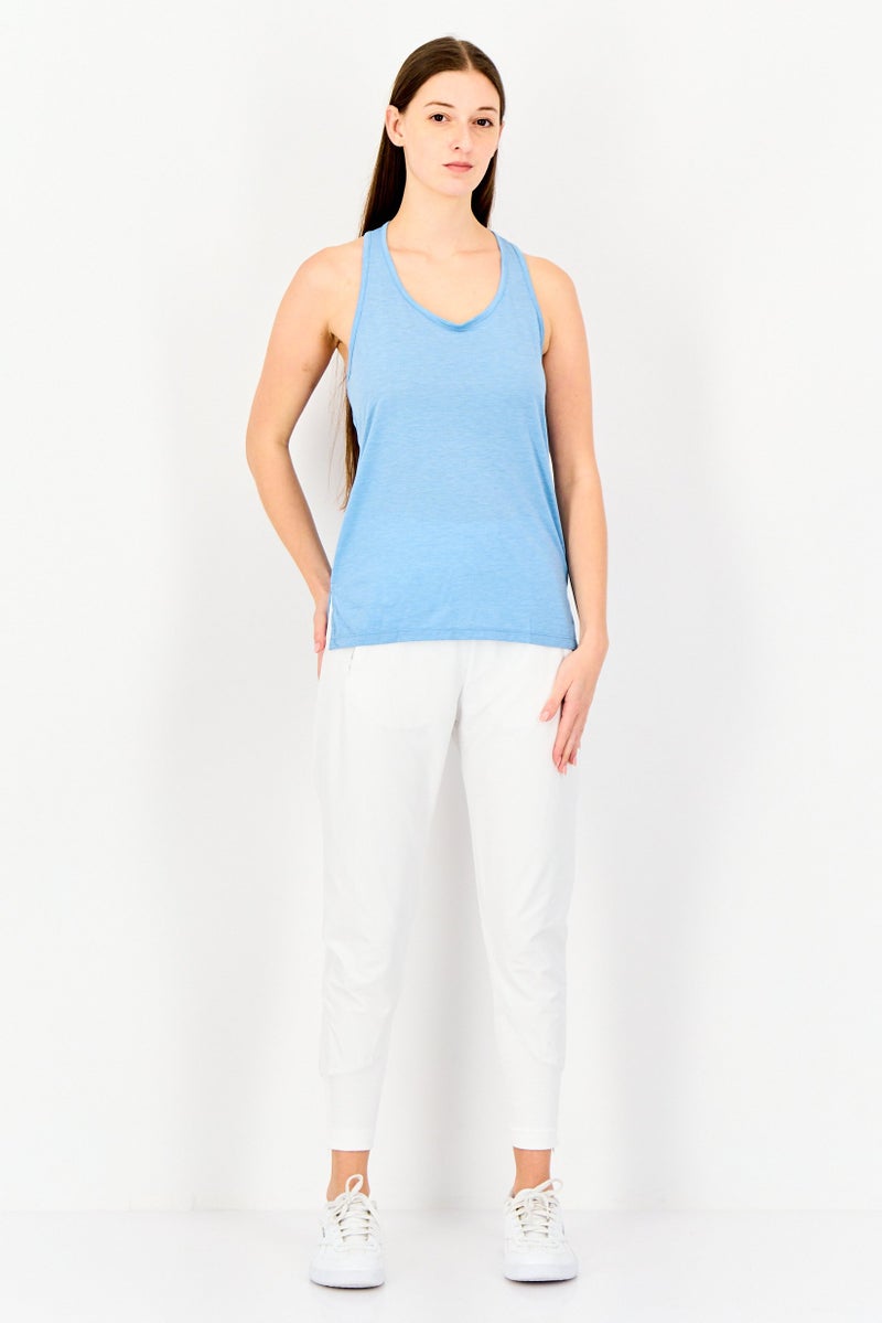 Nike Women Dri Fit Sleeveless Training Tank Top, Aqua Blue - Image 4