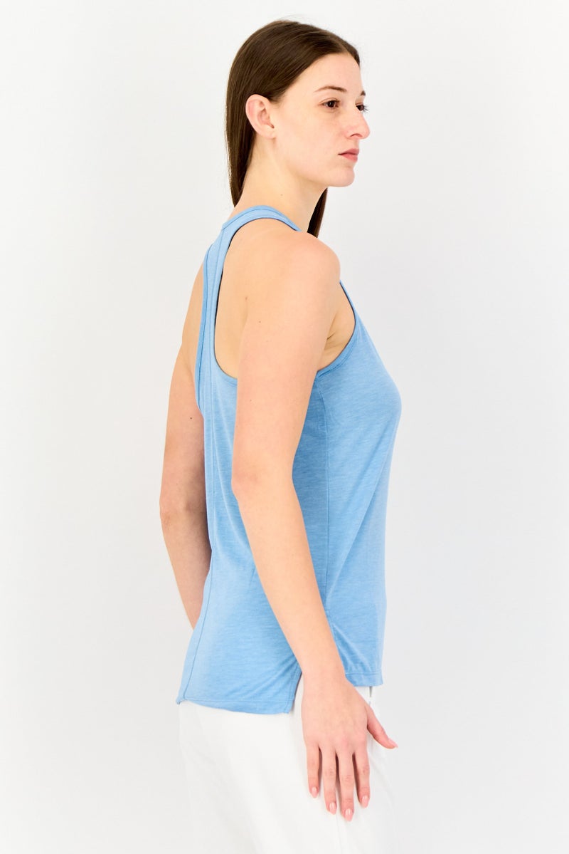 Nike Women Dri Fit Sleeveless Training Tank Top, Aqua Blue - Image 2