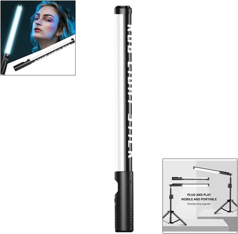 كلاراكو مصباح أنبوبي LED محمول RGB، مصابيح تعبئة فيديو LED، إضاءة تصوير فوتوغرافي لتسجيل الفيديو، مصباح عصا، 2500-8500 كلفن، 10 أوضاع إضاءة باللون الأسود - Image 3