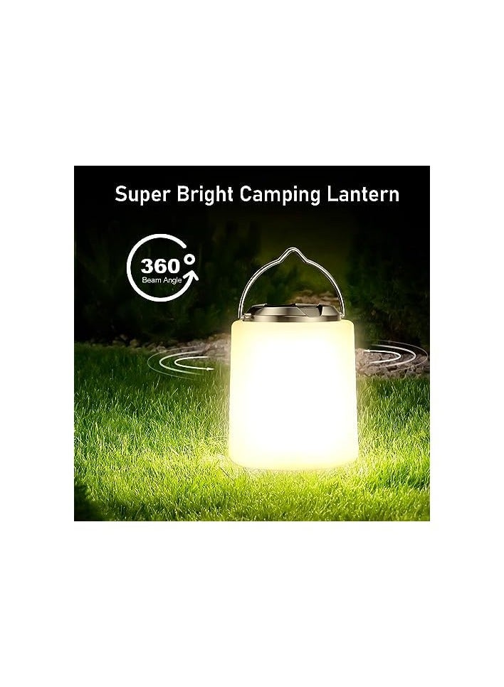 erorex Camping Lantern Rechargeable, 2000mAh Camping Lights Lamp, 3000K Warm Light, Brightness Adjustable 3 Light Modes,10+ Hrs Runtime Waterproof Tent Light for Camping, Emergency, Power Cuts  - Image 1