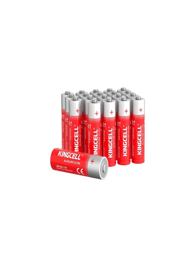 KINGCELL AA Batteries 20 Pack, High-Performance Alkaline AA Batteries 10-Year Shelf Life Double A Batteries with Long-Lasting Power for Household - Image 1