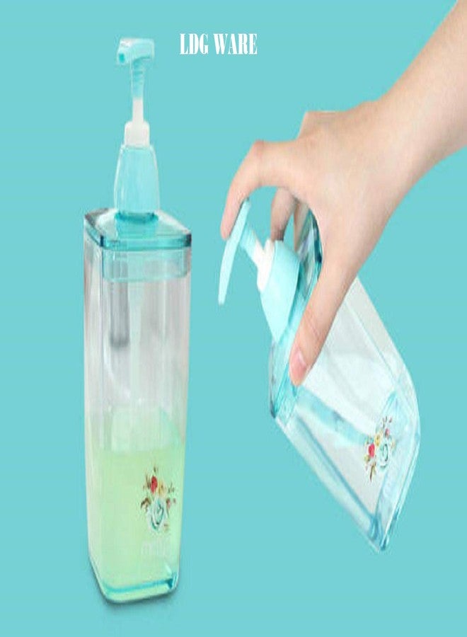 LDG WARE Soap Dispenser for Wash Basin | Hand Wash Dispenser Bottles | Liquid Soap Dispenser for Wash Basin | Acylic Soap Dispenser for Bathroom & Kitchen (Oval Shape)(1-pcs) - Image 2