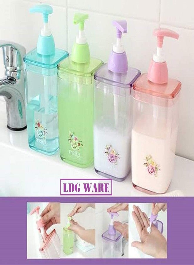 LDG WARE Soap Dispenser for Wash Basin | Hand Wash Dispenser Bottles | Liquid Soap Dispenser for Wash Basin | Acylic Soap Dispenser for Bathroom & Kitchen (Oval Shape)(1-pcs) - Image 5