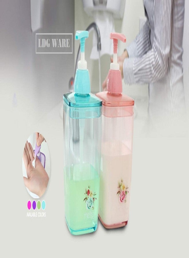 LDG WARE Soap Dispenser for Wash Basin | Hand Wash Dispenser Bottles | Liquid Soap Dispenser for Wash Basin | Acylic Soap Dispenser for Bathroom & Kitchen (Oval Shape)(1-pcs) - Image 4