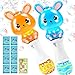 Letapapa 2 Pack Easter Bubble Wands for Kids 112 inch Automatic Bubble Blower with Light for Girls Boys Bubble Toy for Easter Party Favor Easter Basket Stuffers - Image 2