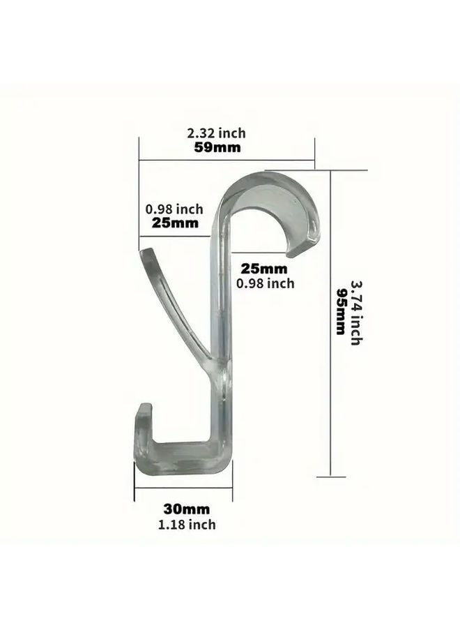 6pcs White Heavy Duty Bathroom Hooks No Drill Installation Space Saving Towel Robe Storage - Image 4