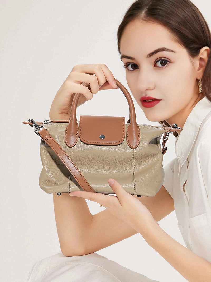 Genuine Leather Dumpling Bag – High-End Fashionable Handbag for Women - Image 4