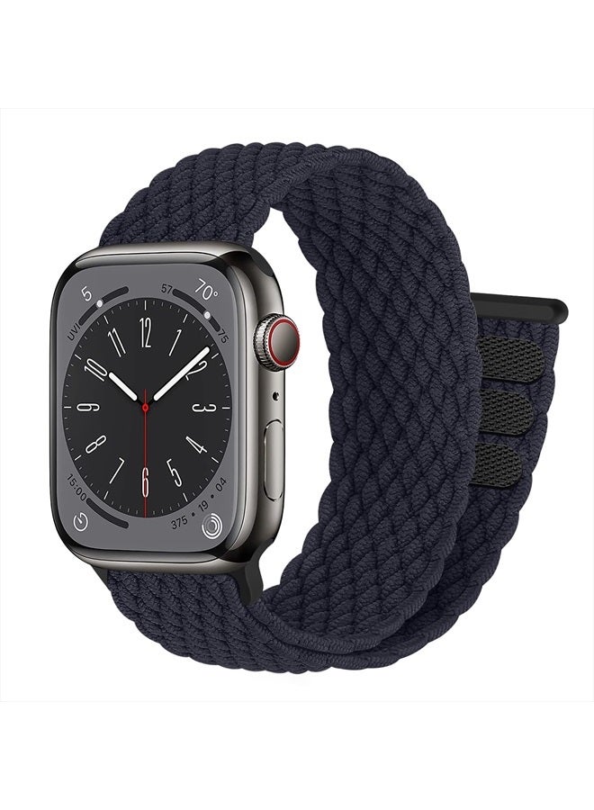 Stretchy Braided for Apple Watch Band 45mm 44mm 42mm Ultra 49mm 42 44 45 mm Women/Men,Solace Elastic Nylon Sport Solo Loop Strap for Apple watch series 8 bands iWatch 7 6 5 4 3 2 se