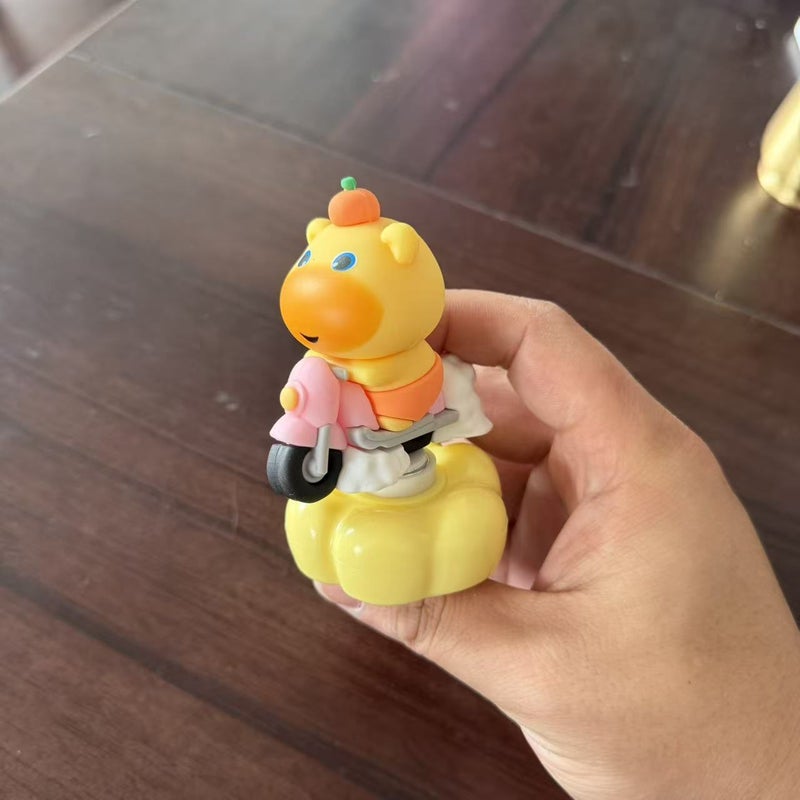 Capybara Lulu Plush Toy Car and Office Desk Rotating Ornament, Cute Hand-Held Figurine, Quirky Desktop Decoration - Image 1