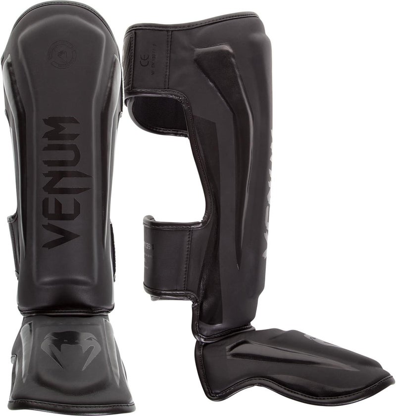 Venum Elite Shin Guards - Black - Image 1