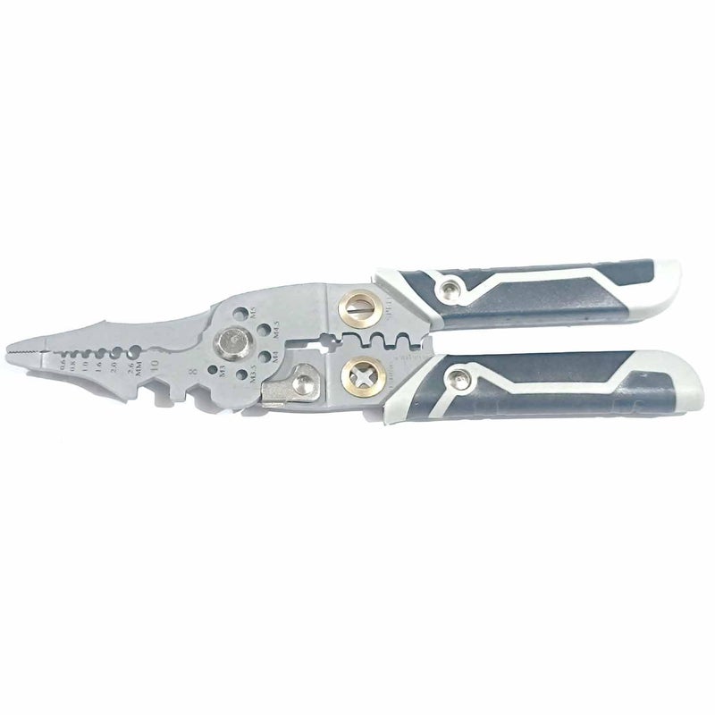 UPTODATETOOLS MultiFunction Wire Stripper Wire Cutter Wire Crimper 1022 AWG Carbon Steel NonSlip Handle - Image 2
