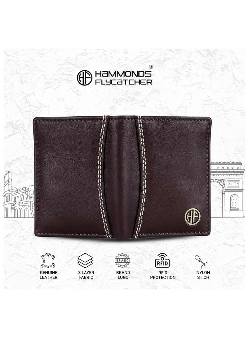 HAMMONDS FLYCATCHER Leather Credit Card Holder Wallet for Man & Women with Currency Slot, RFID Protected ATM Card Wallet for Men 6 Slots, Gift for Men, Father, Husband, Boyfriend - Image 4