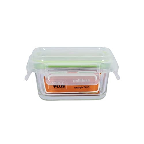Jaypee Plus Klaro Rectangle 150ML Glass Storange Container Transparent (Pack of 1) - Image 5
