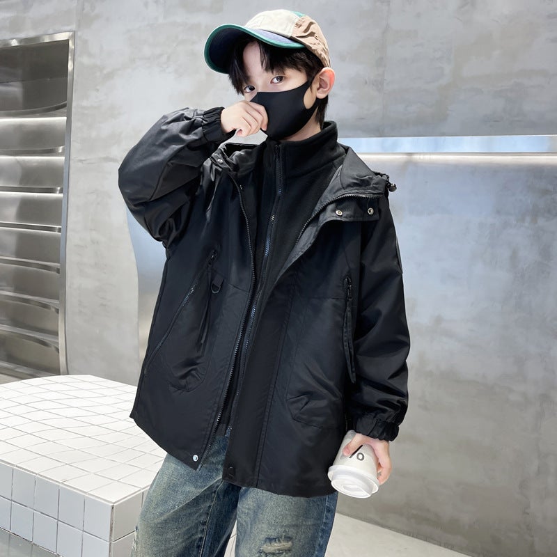 Boys' Jacket Autumn Style Middle And Large Children'S Fashionable Windbreaker Children'S Boys Stylish Rush Clothes Trendy - Image 5