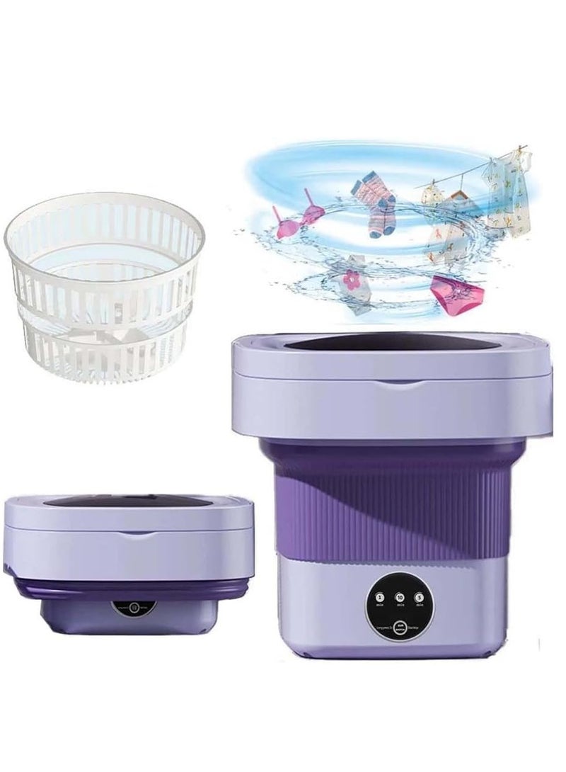 WENTCCION Portable Washing Machine, Mini Laundry Washer with 3 Modes Cleaning for Underwear,with Disinfection Function Foldable Washer and Dryer Combo for Apartment, Home, Hotel, Camping,RV - Image 1