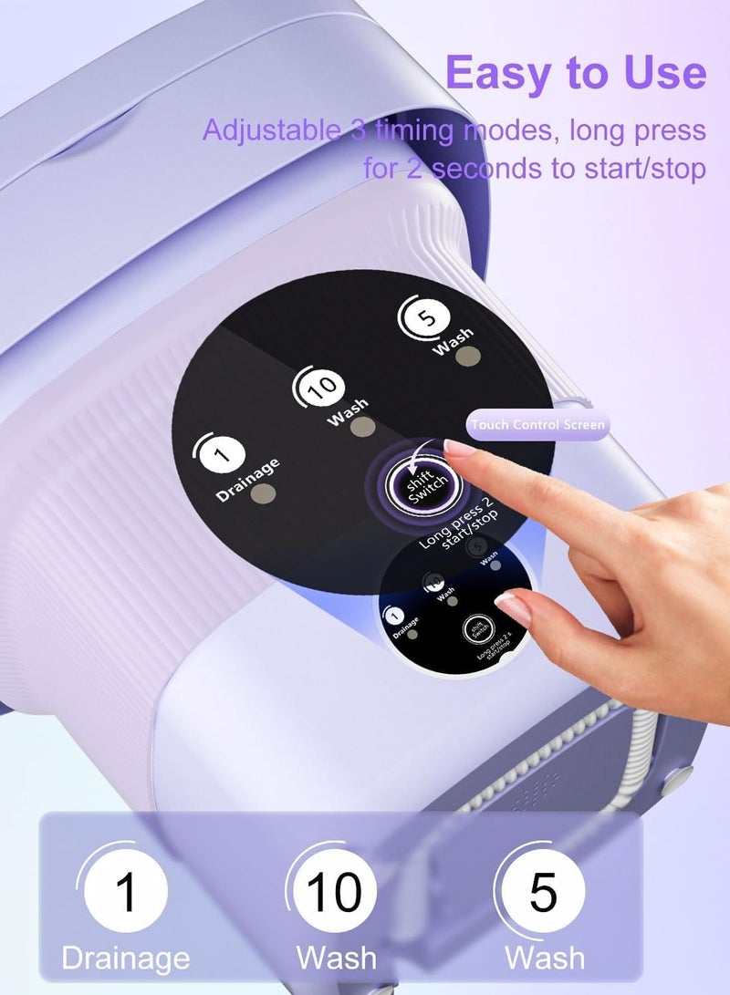 WENTCCION Portable Washing Machine, Mini Laundry Washer with 3 Modes Cleaning for Underwear,with Disinfection Function Foldable Washer and Dryer Combo for Apartment, Home, Hotel, Camping,RV - Image 3