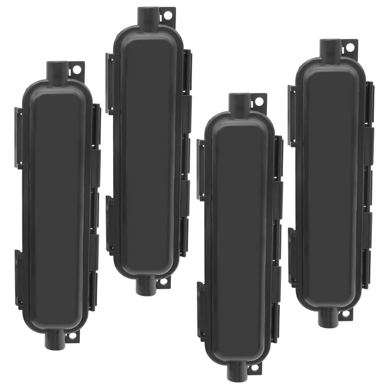 XMSJSIY Waterproof Optic Fiber Protection Box Connection Box LC Coupler Adapter Outdoor IP67 Optical Network Wiring Protective Cover Case for SCSCLCSCLCLC Coupler Connector Black 4PCS