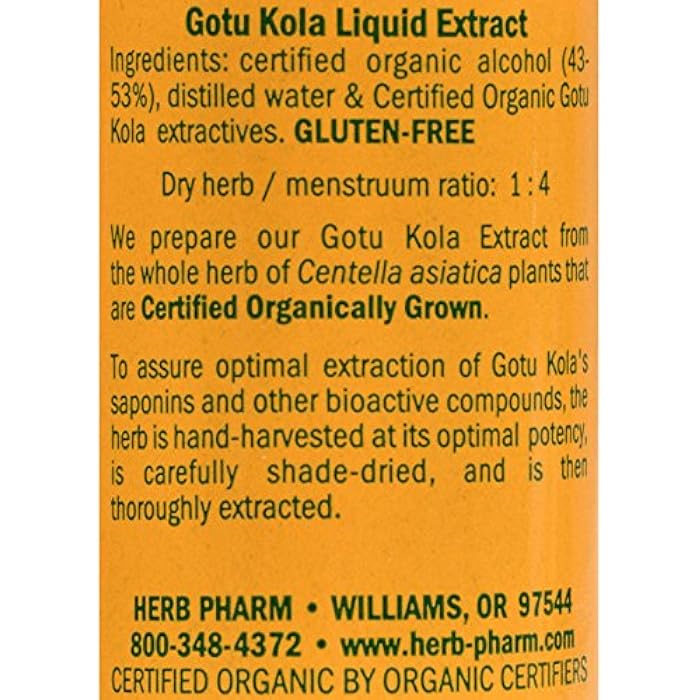 Herb Pharm Certified Organic Gotu Kola Liquid Extract for Musculoskeletal System Support, 1 Fl Oz - Image 2