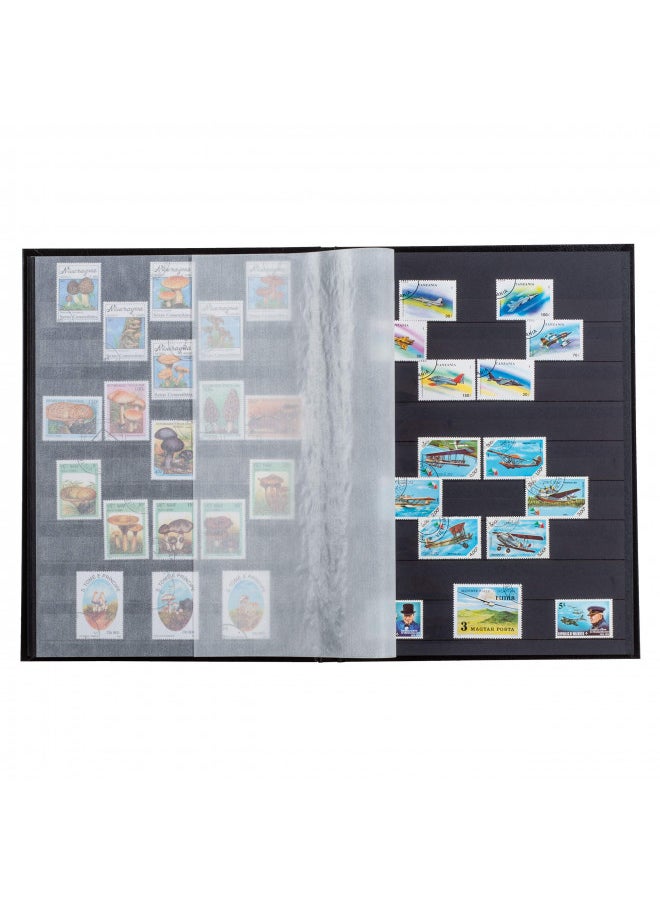 Lighthouse Lighthouse Hardcover Stamp Album Stockbook With 64 Black Pages, Blue, LS4/32  - Image 4