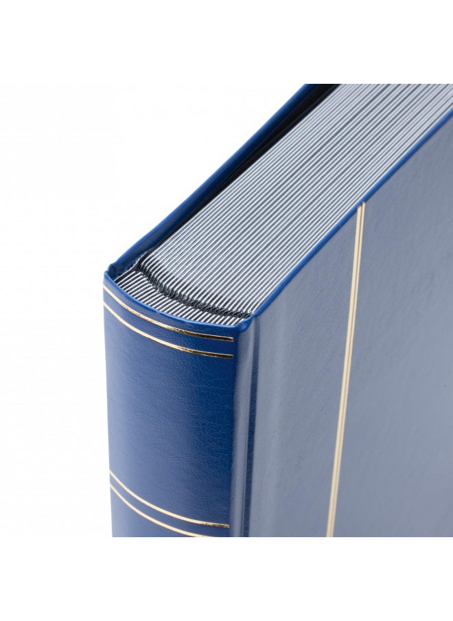 Lighthouse Lighthouse Hardcover Stamp Album Stockbook With 64 Black Pages, Blue, LS4/32  - Image 2