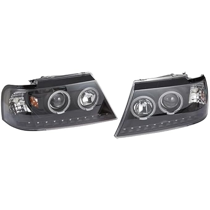 SPEC-D TUNING 2LhpEpor02JmTm Projector Headlights Black Housing Clear Lens For 0205 Ford Explorer - Image 1