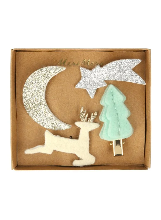 Meri Meri Felt & Glitter Icon Hair Clips