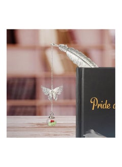 Generic “Perfect gift for reading and nature lovers: handcrafted dragonfly and feather book separator  - Image 1