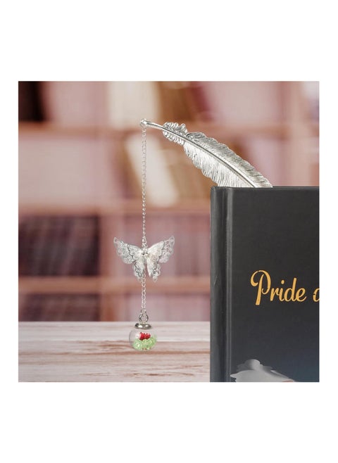 “Perfect gift for reading and nature lovers: handcrafted dragonfly and feather book separator