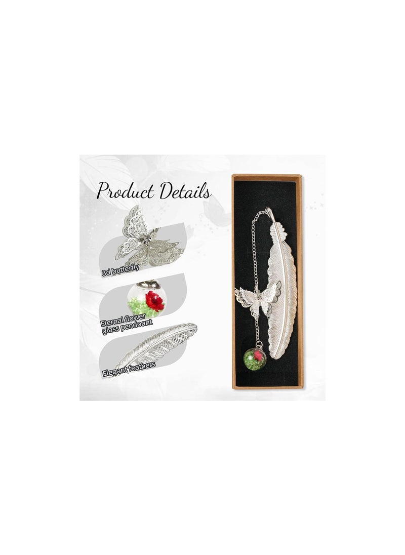 “Perfect gift for reading and nature lovers: handcrafted dragonfly and feather book separator