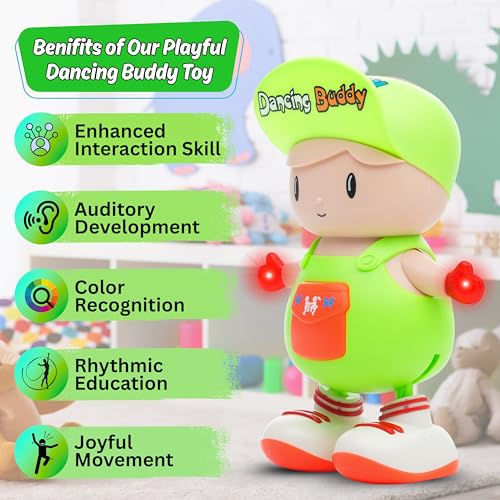 Gooyo GY-3049 Dancing Buddy Toy with Vibrant Light Effect & Musical Sound | Best Dancing & Musical Toy for Kids | Dancing Boy Toy | Assorted | 3xAA Battery (Not Included) - Image 3