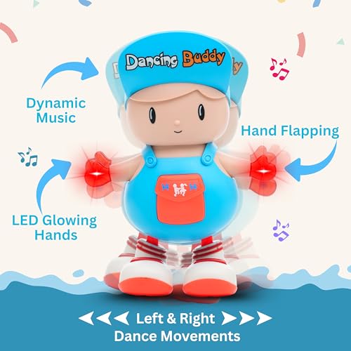 Gooyo GY-3049 Dancing Buddy Toy with Vibrant Light Effect & Musical Sound | Best Dancing & Musical Toy for Kids | Dancing Boy Toy | Assorted | 3xAA Battery (Not Included) - Image 2