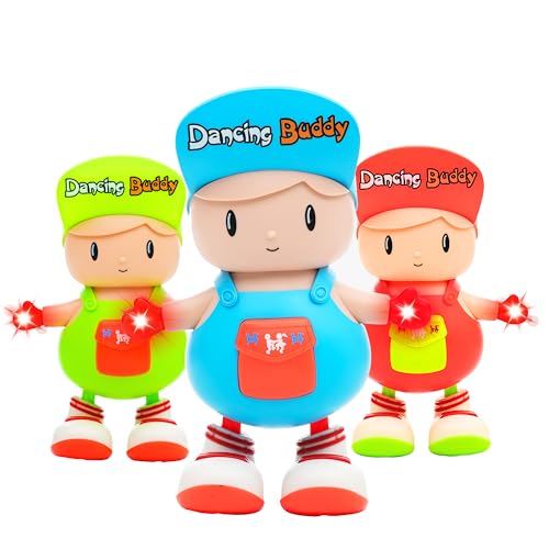 Gooyo GY-3049 Dancing Buddy Toy with Vibrant Light Effect & Musical Sound | Best Dancing & Musical Toy for Kids | Dancing Boy Toy | Assorted | 3xAA Battery (Not Included) - Image 1
