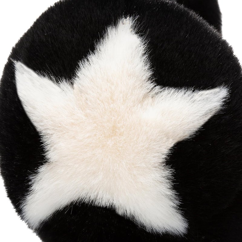 Bagkeak Fuzzy Earmuffs for Women Girls Foldable Trendy Star Pattern Ear Covers Plush Headband Outdoor Windproof Cute Ear Warmers - Image 3