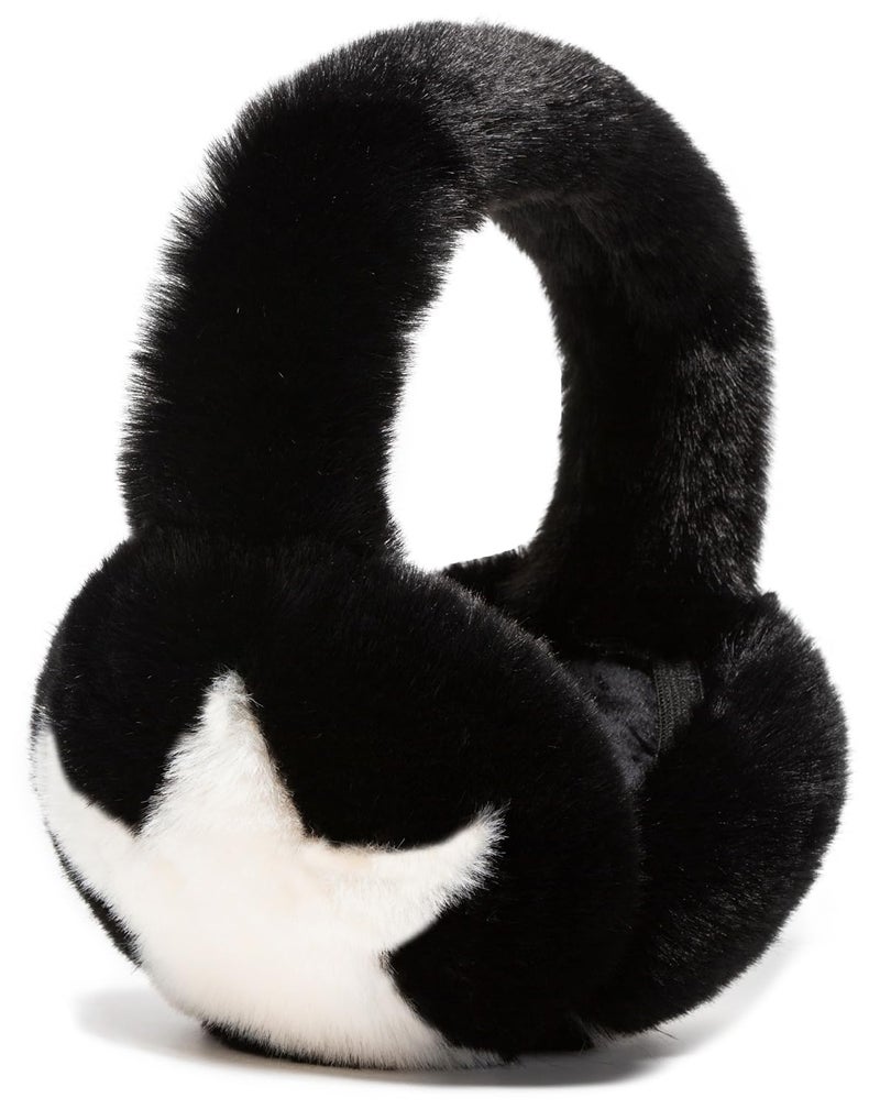 Bagkeak Fuzzy Earmuffs for Women Girls Foldable Trendy Star Pattern Ear Covers Plush Headband Outdoor Windproof Cute Ear Warmers - Image 2