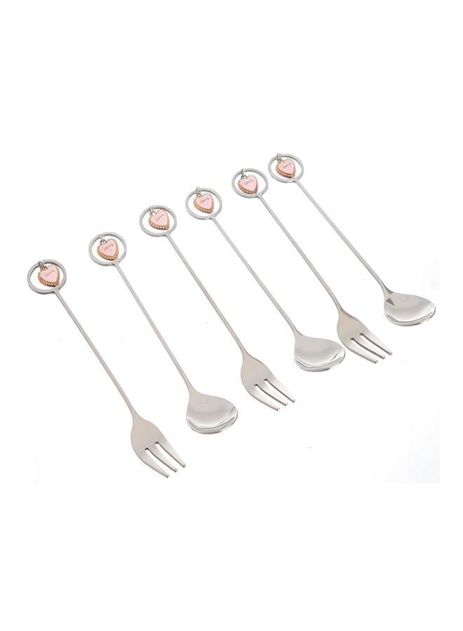 Round spoon and fork set  - Image 1