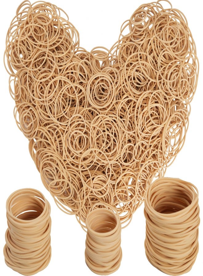 HSNOHSN Rubber Bands Assorted Size#10 Size#16 Size19 Beige 0.5lb Rubber Bands for Office Supplies Money School Home - Image 1