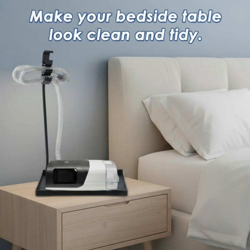 Geiserailie CPAP Hose Holder, Mask and Hose Bedside Organizer, Flexible and Bendable Bracket Prevents Tube Entanglement and Hanging Mask, Keep CPAP Supplies Neat and Tidy - Image 3