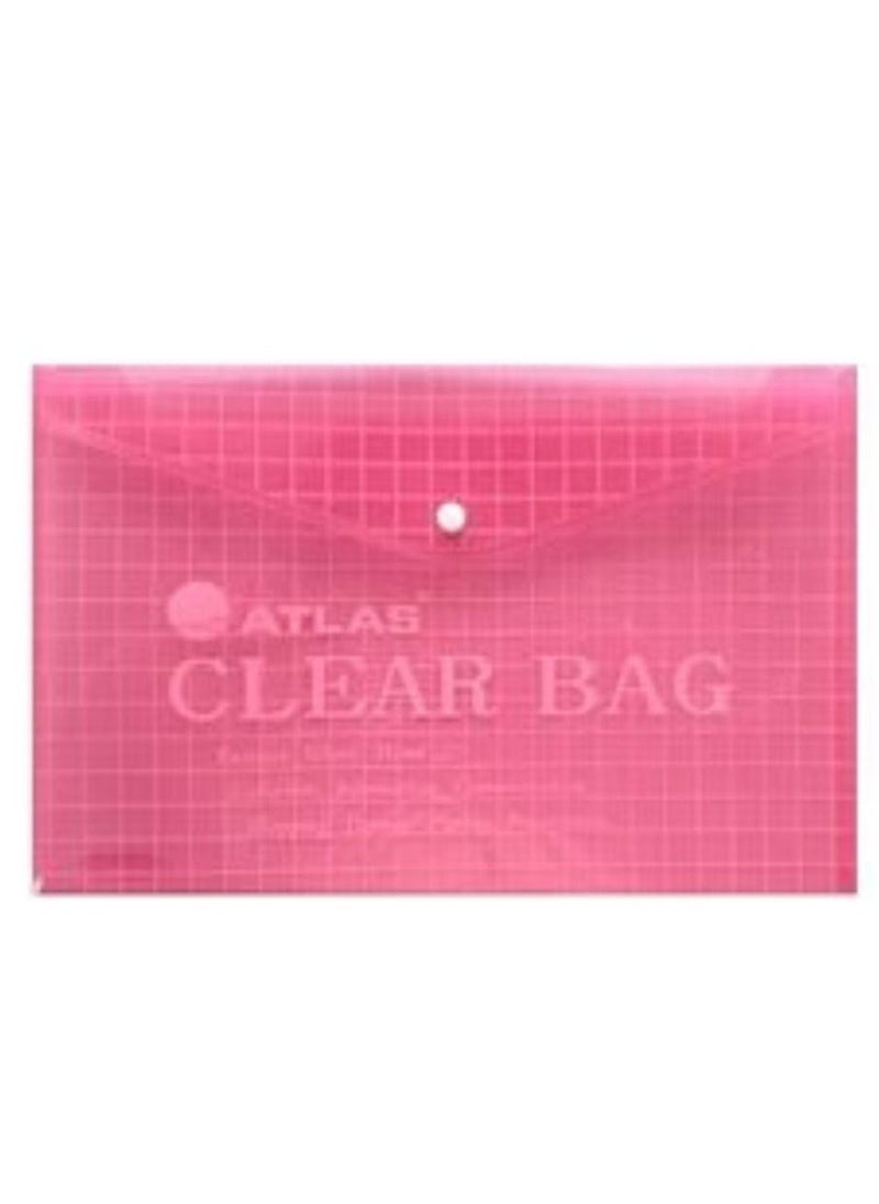 Maxi 12-Piece Clear Document Bag Red Colour  - Image 2