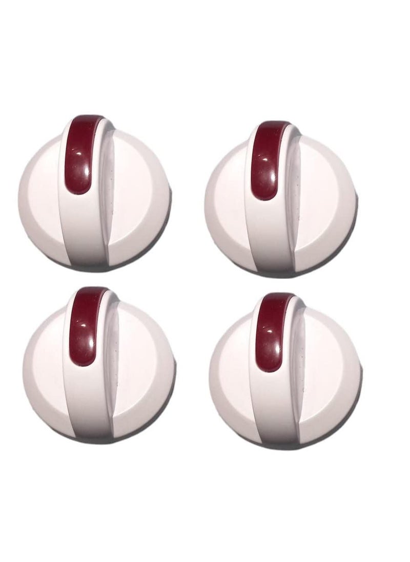 SANAVYA SANAVYA Knobs for Whirlpool Washing Machine Pack of 4 Washine Machine Timer Knobs for Whirlpool Semi Automatic Washing Machine White Color Set of 4  - Image 1