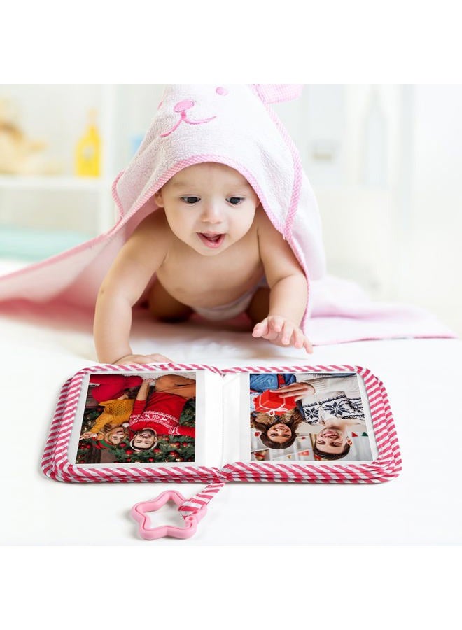 Fullhawl My First Family Album Holds 17 4x6 Pictures Photo Album Soft Cloth Book for Family Memory Gift(Pink Bow) - Image 4
