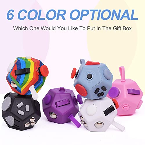 UOOEFUN Small Fidget Toys,12 Sided Fidget Toys,Mini Cube Toys Relief Stress,Autism and Anxiety Depression Anti for Kids Adults Improve Focus (Grey) - Image 4