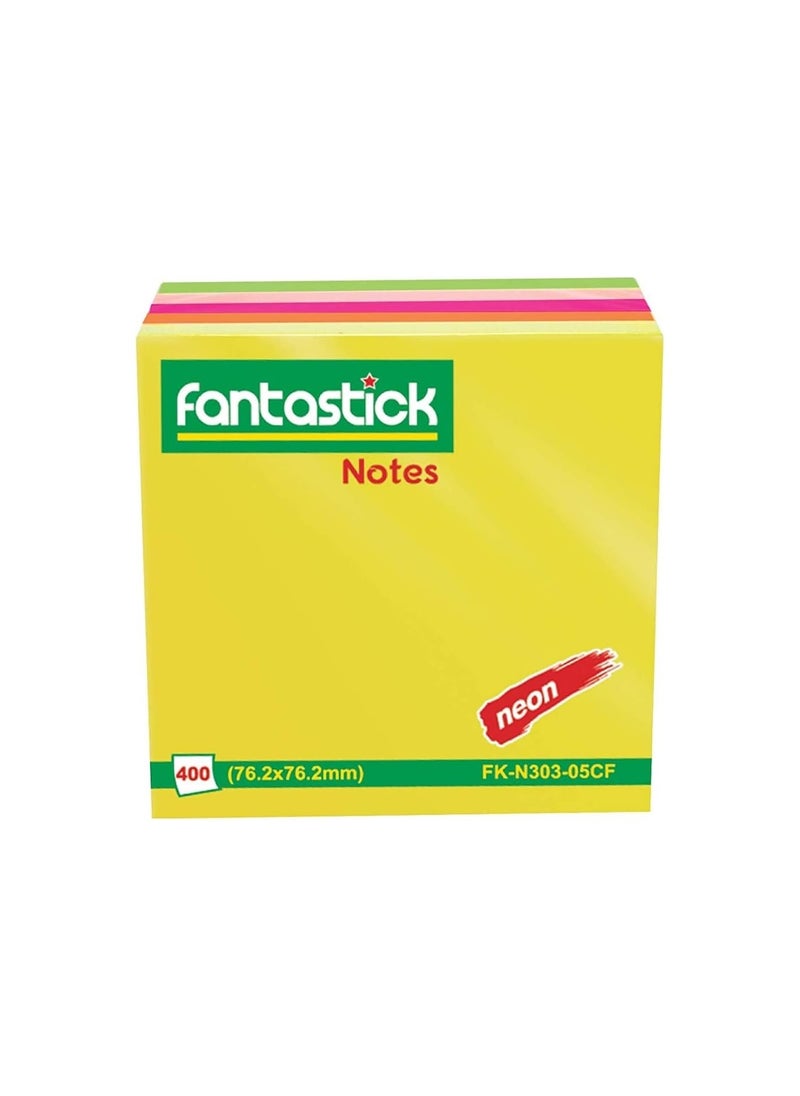 Fantastick 400-Piece Sticky Notes 3x3 Inch Size Multicolour  - Image 2