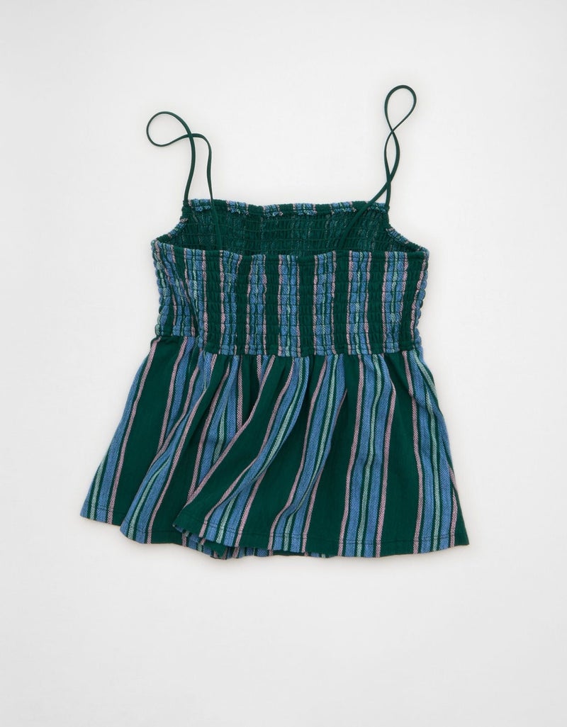 American Eagle AE Sunchaser Babydoll Smocked Tank Top - Image 1