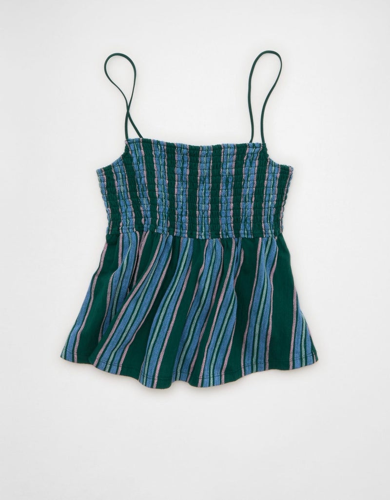 American Eagle AE Sunchaser Babydoll Smocked Tank Top - Image 2