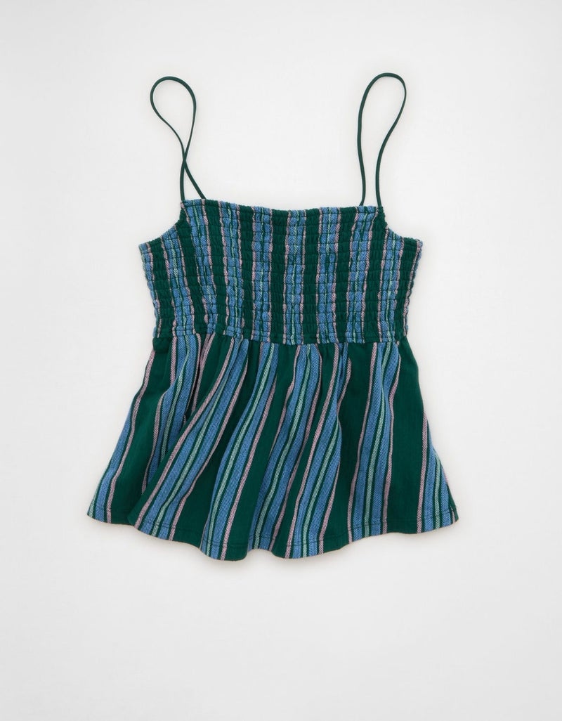American Eagle AE Sunchaser Babydoll Smocked Tank Top - Image 5