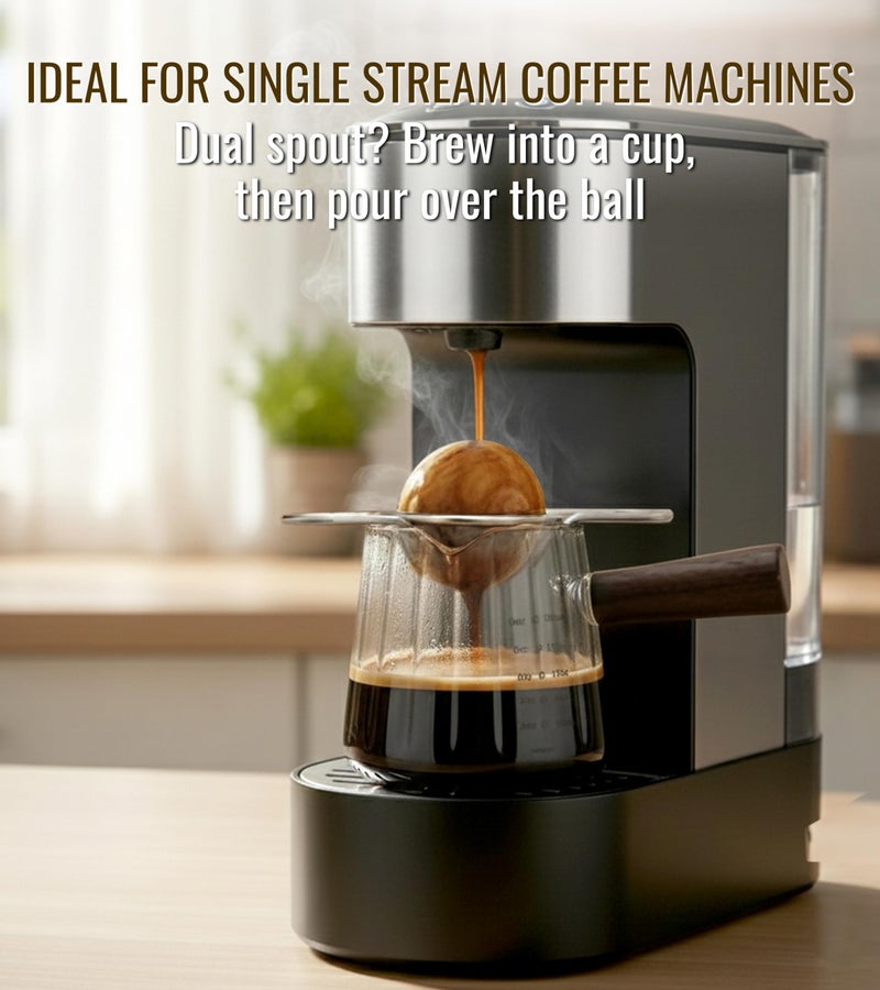 Piticco Espresso Cooling Ball, Ice Coffee Ball Reduces Dilution & Bitterness for Smoother Iced Coffee, Extract Chilling Espresso Ball in 40mm and 50mm size, Gift for Coffee Lovers - Image 5