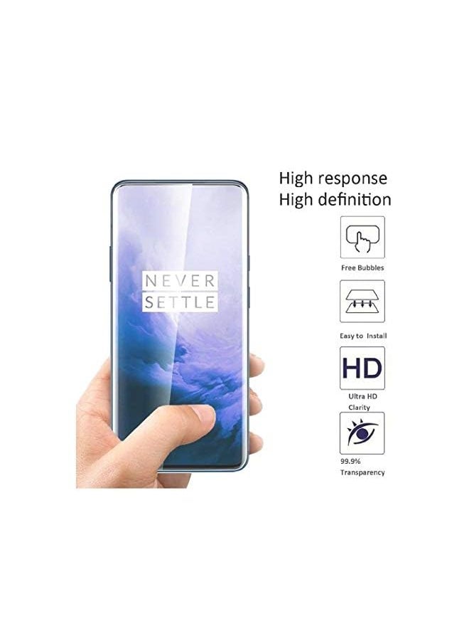 Orzero - For Oneplus 7 Pro Screen Protector 3 Packs Support In Display Fingerprints Scanner Hd Premium Quality Edge To Edge Full Coverage Silky Slim - Image 1