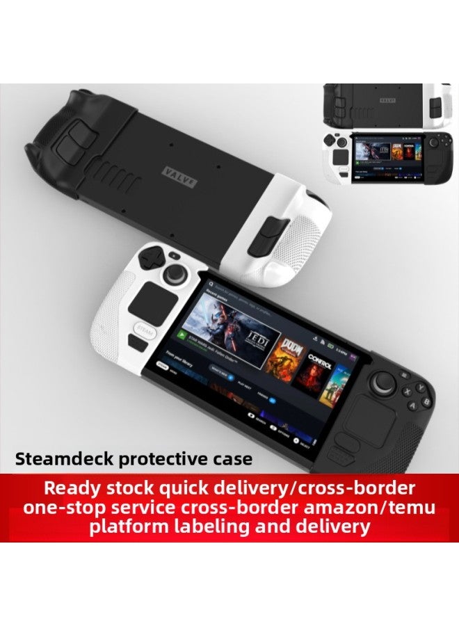 For Steam Deck/OLED Bracket Protective Case Anti-slip Anti-sweat Anti-drop Steamdeck Protective Case-Product Color:【boxed】 Steamdeck Lcd/oled Double-sided Split Protective Case 【pink】 - Image 2