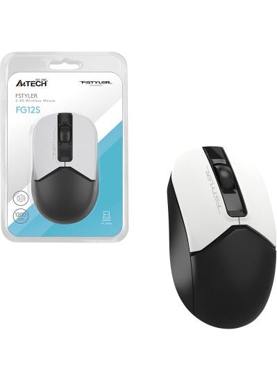 A4TECH - A4 Tech FG12S Panda (Black-White) Fstyler 2,4ghz Wireless, Silent Optical Mouse, 10-15METER, 3 Buttons, Nano Receiver - Image 1