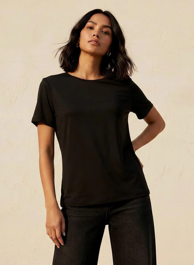 Splash FAV Basic Regular Fit T shirt with Round Neck